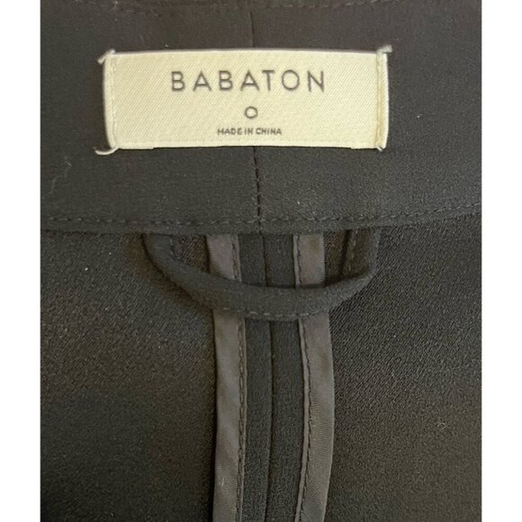 New Aritzia BABATON Black Mirror Crepe Open Front Power Blazer Jacket - Picture 8 of 10